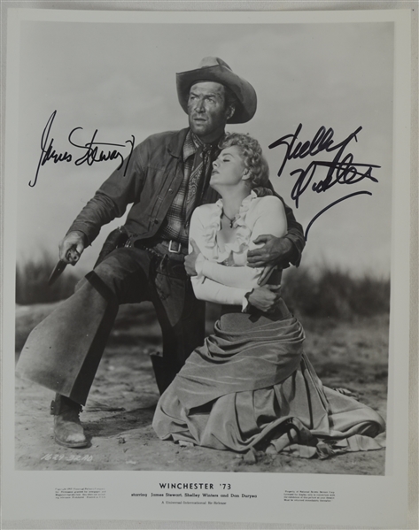 Jimmy Stewart & Shelly Winters Signed Winchester 8x10 Photo