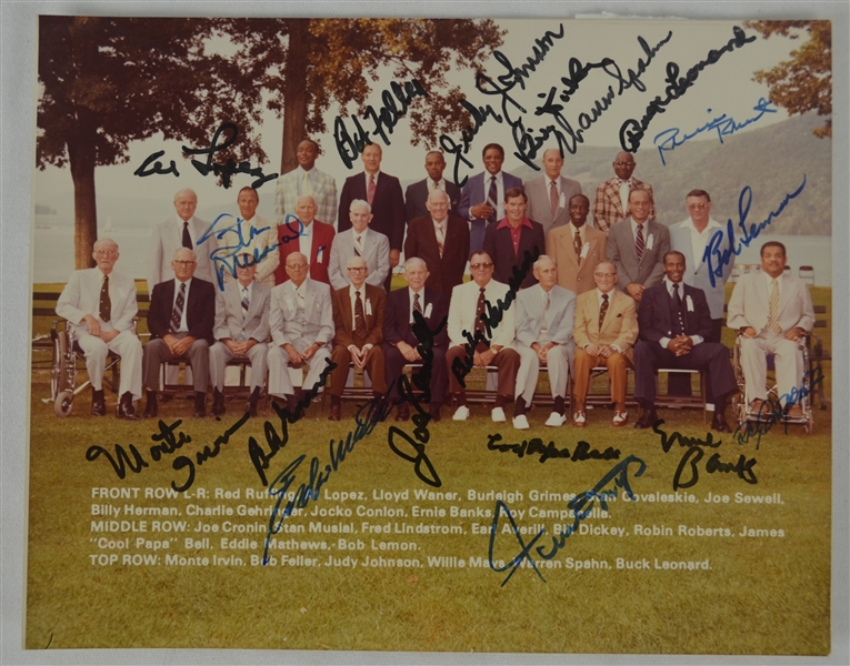 Hall of Fame Baseball Autographed Photo w/18 Signatures