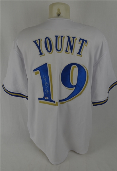 Robin Yount Autographed Milwaukee Brewers Home Jersey