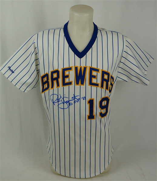 Robin Yount 1989 Milwaukee Brewers Professional Model Jersey w/Medium Use MEARS LOA