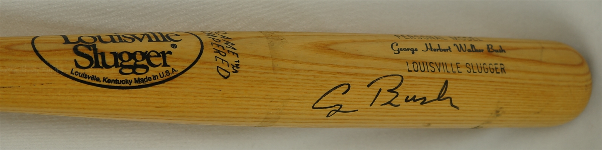 George Herbert Walker Bush Autographed Louisville Slugger Bat