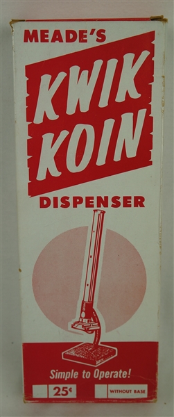 Vintage Kwik Koin Dispenser w/Original Box