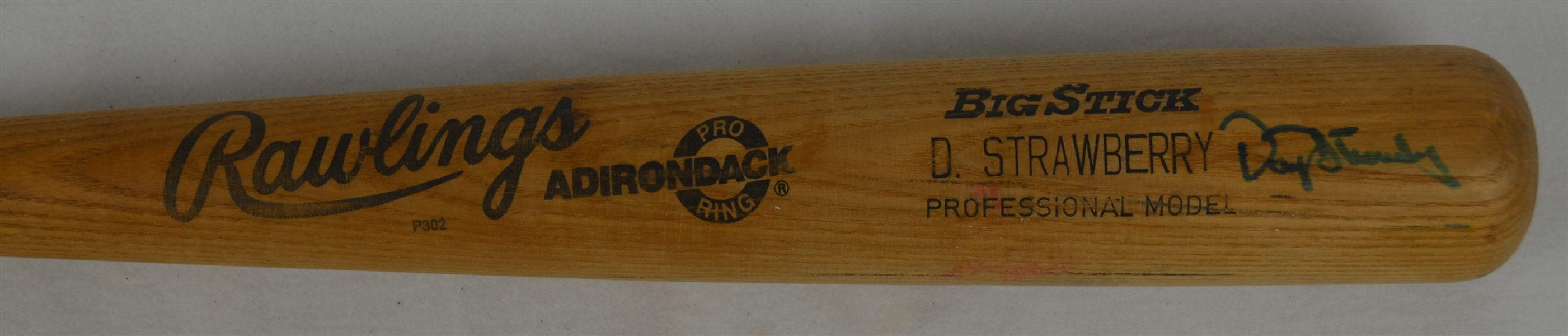 Darryl Strawberry 1986 New York Mets Professional Model Bat w/Heavy Use