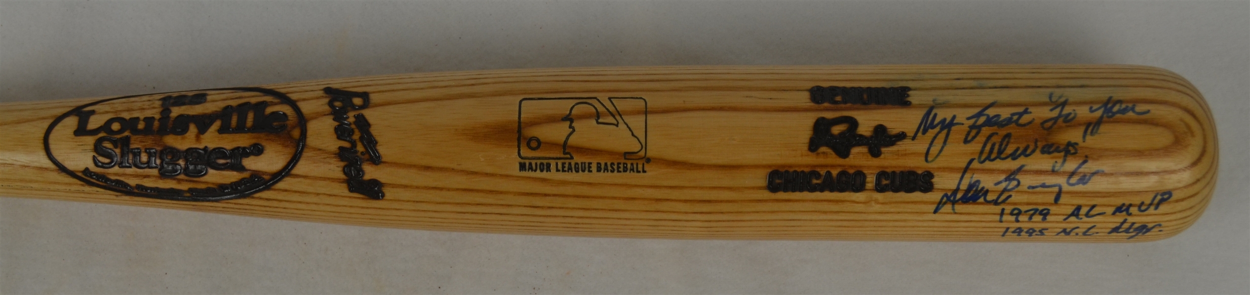 Don Baylor c. 2000-02 Chicago Cubs Professional Model Autographed Bat w/No Use