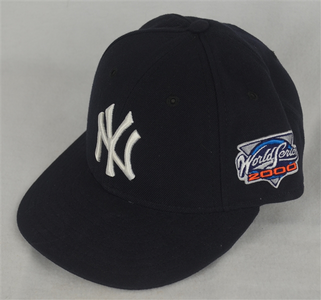Andy Pettitte 2000 New York Yankees World Series Game Used Hat w/Dave Miedema LOA