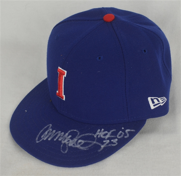 Ryne Sandberg 2010 Iowa Cubs Game Used & Autographed HOF 05 Hat w/Dave Miedema LOA