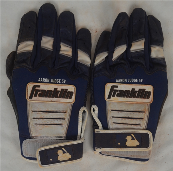 Aaron Judge 2014 Tampa Yankees Professional Model Batting Gloves w/Medium Use