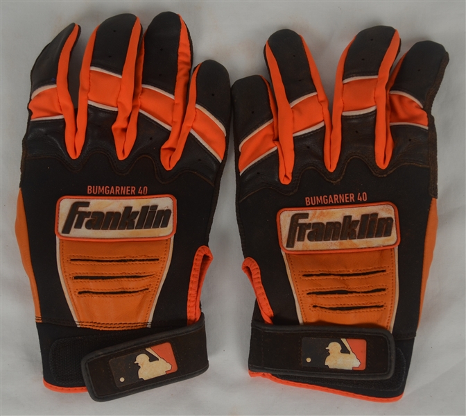 Madison Bumgarner San Francisco Giants Professional Model Batting Gloves w/Medium Use