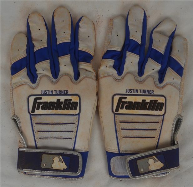Justin Turner Attributed Professional Model Batting Gloves