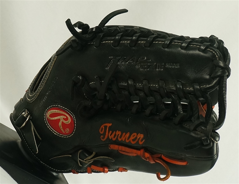 Justin Turner 2013 New York Mets Rawlings Trap-eze Professional Model Fielding Glove