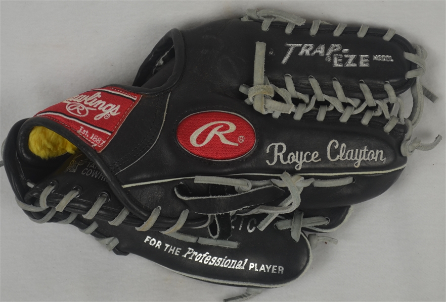Royce Clayton Rawlings Trap-eze Professional Model Fielding Glove