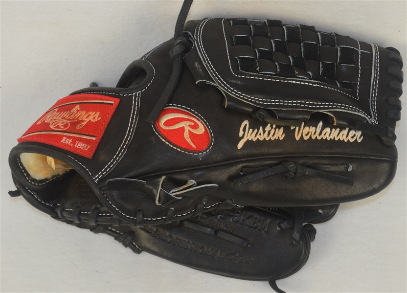 Justin Verlander 2015 Detroit Tigers Rawlings Professional Model Fielding Glove 