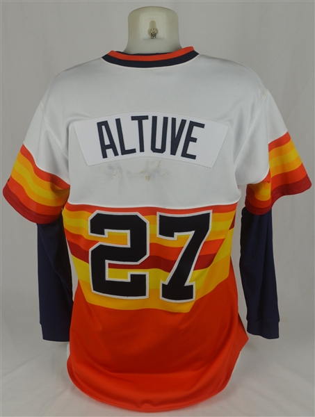 Jose Altuve 2012 Houston Astros Game Used Jersey w/Dave Miedema LOA