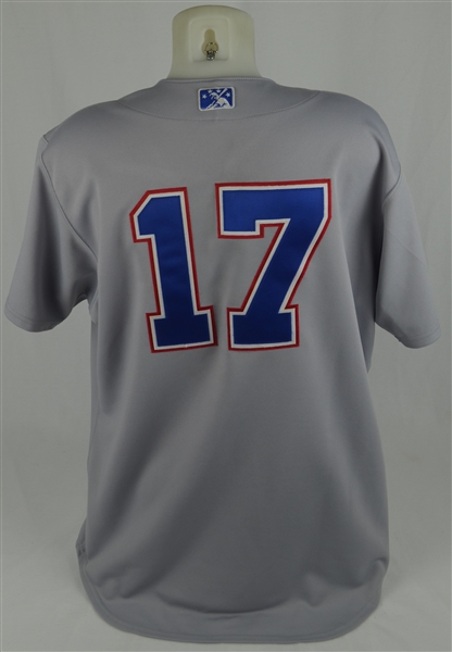 Kris Bryant 2015 Iowa Cubs #17 Game Used Jersey w/Dave Miedema LOA