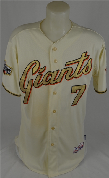 Gregor Blanco April 18th 2015 San Francisco Giants Game Used Jersey w/Dave Miedema LOA & MLB Authentication