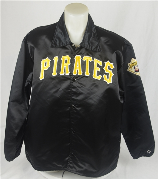 Barry Bonds c. 1988-92 Pittsburgh Pirates Game Used Dugout Jacket w/Dave Miedema LOA