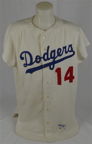 Brooklyn Dodgers c. Late 1950s-Early 1960s Game Used Minor League Flannel Jersey w/Dave Miedema LOA