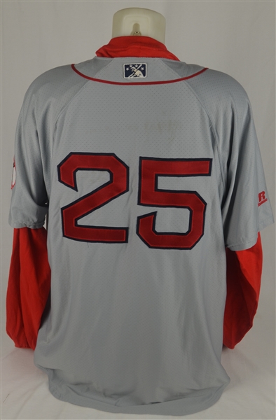 Anthony Rizzo 2010 Portland Sea Dogs Game Used Jersey w/Dave Miedema LOA