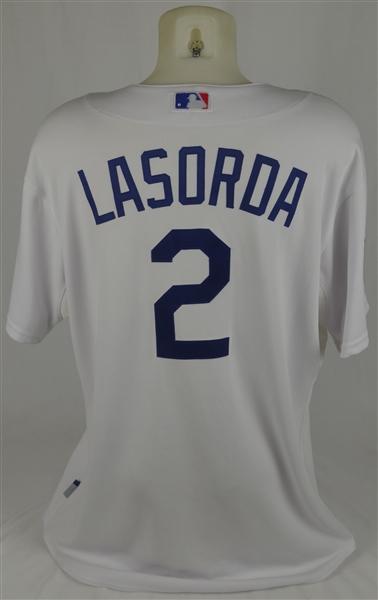 Tom Lasorda 2010 Los Angeles Dodgers Game Used Spring Training Jersey w/Dave Miedema LOA