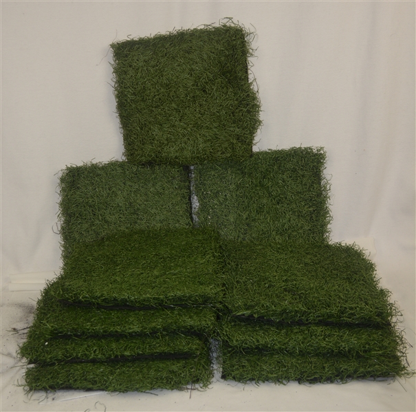 Lot of 10 Philadelphia Phillies 2008 World Series Game Used Synthetic Field Turf Squares