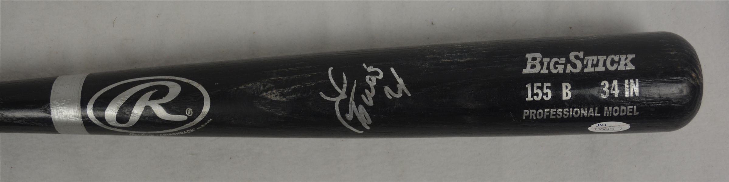 Yasmani Tomas Autographed Black Rawlings Adirondack Big Stick Professional Model Bat