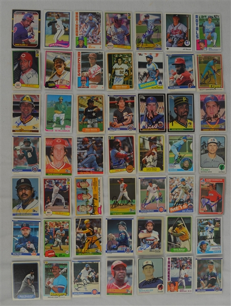 Lot of 49 Autographed MLB Legends & Stars Baseball Cards 