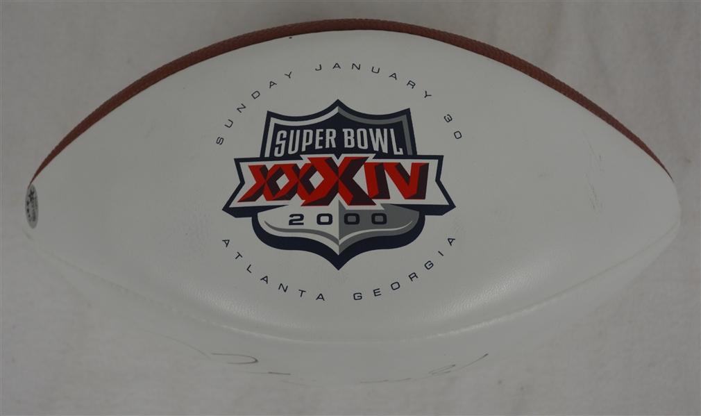 Jamal Lewis Autographed Commemorative Super Bowl XXXV White Panel NFL Wilson Football
