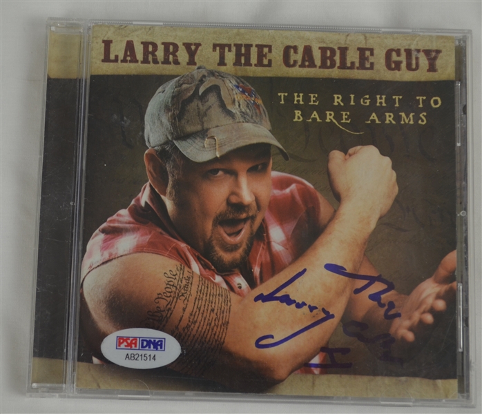 Larry The Cable Guy Autographed The Right To Bear Arms LP CD 