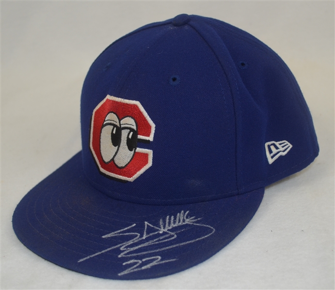Miguel Sano 2015 Chattanooga Lookouts Game Used & Autographed Hat w/Team Letter