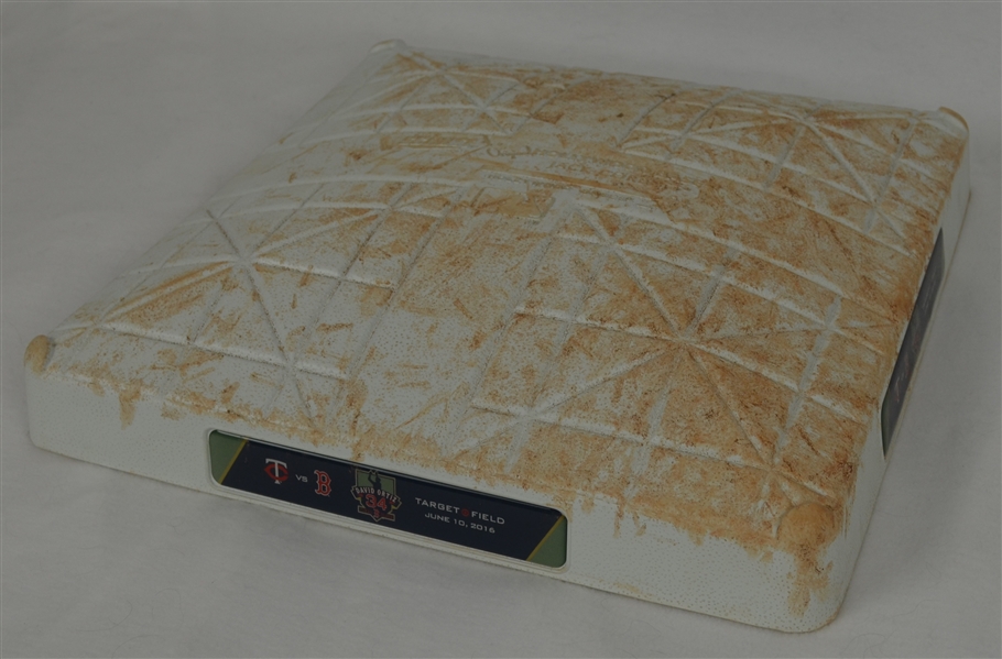 David Ortiz Game Used Base From Last Game at Target Field