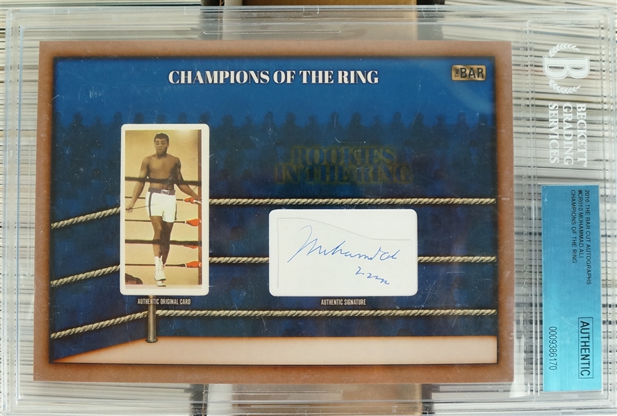 Incredible Lot of Over 2,200 Game Used & Autographed Cards w/Muhammad Ali 1/1 Walter Payton & Hank Aaron 