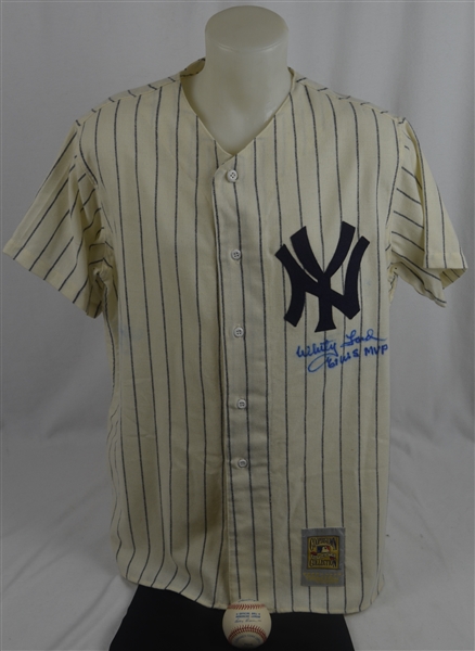 Whitey Ford Autographed New York Yankees Mitchell & Ness Jersey & Baseball
