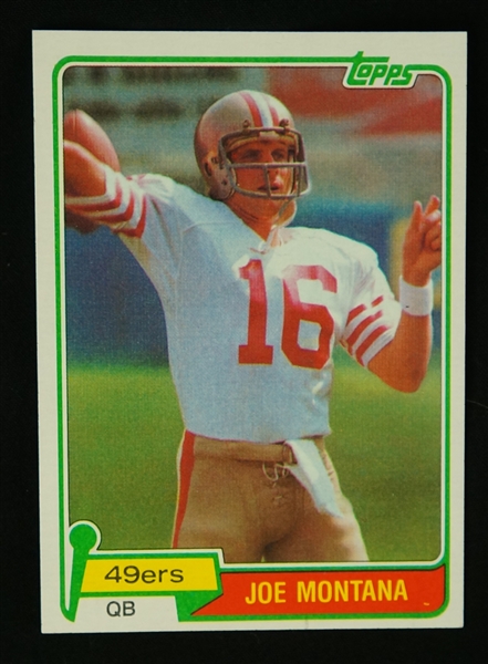 Joe Montana 1981 Topps Rookie Card 