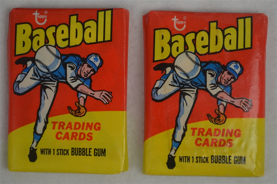 Lot of 2 Unopened 1975 Topps Mini Baseball Wax Packs