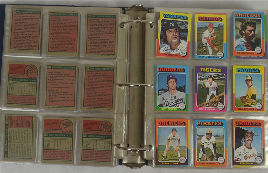 MLB 1975 Topps Mini Baseball Card Set NM-MT w/George Brett & Robin Yount RCs