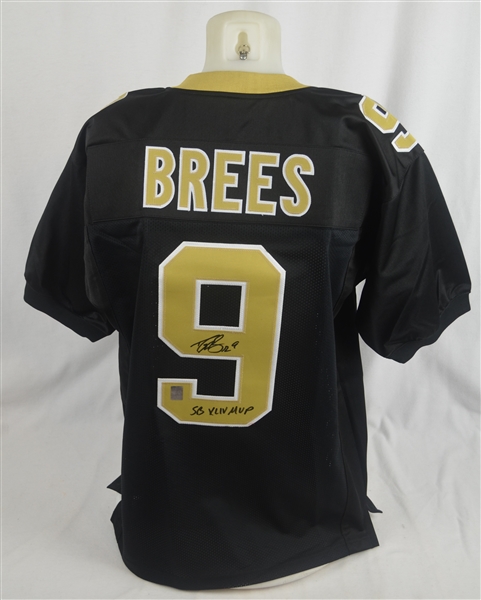 Drew Brees Autographed & Inscribed SB XLIV MVP New Orleans Saints Jersey