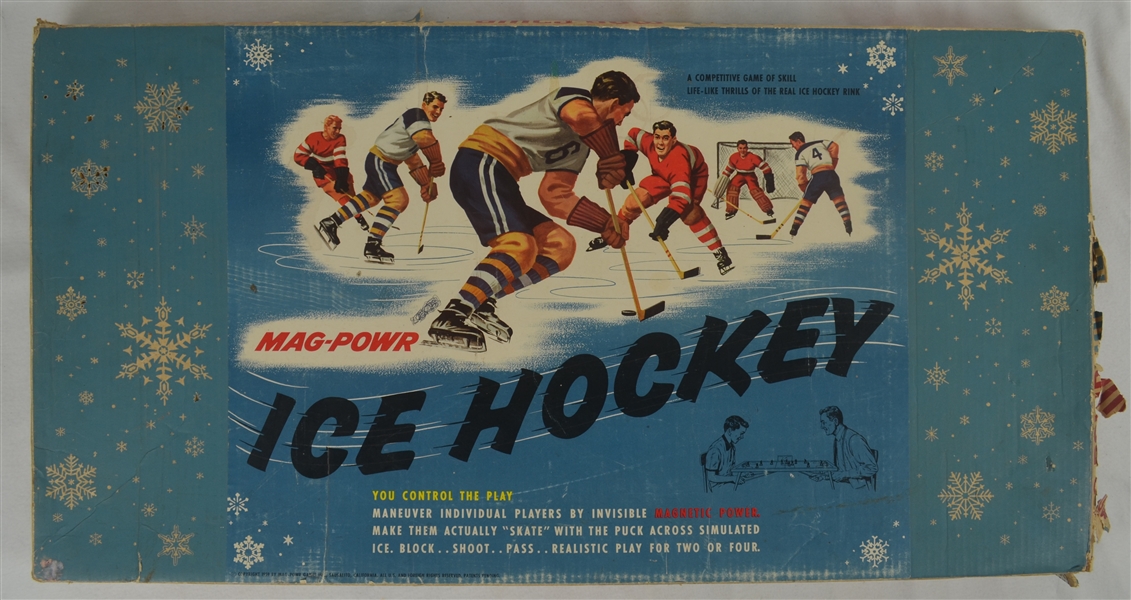 Vintage 1950s Mag-Powr Ice Hockey Game