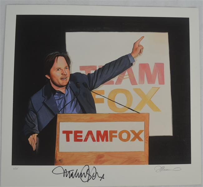 Michael J. Fox Signed Limited Edition James Fiorentino Giclee