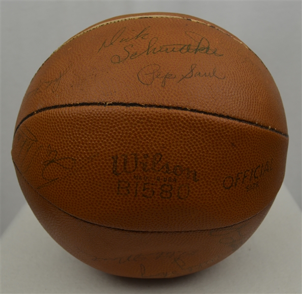 Vintage Minneapolis Lakers 1954-55 Team Signed Basketball w/George Mikan & Full JSA LOA