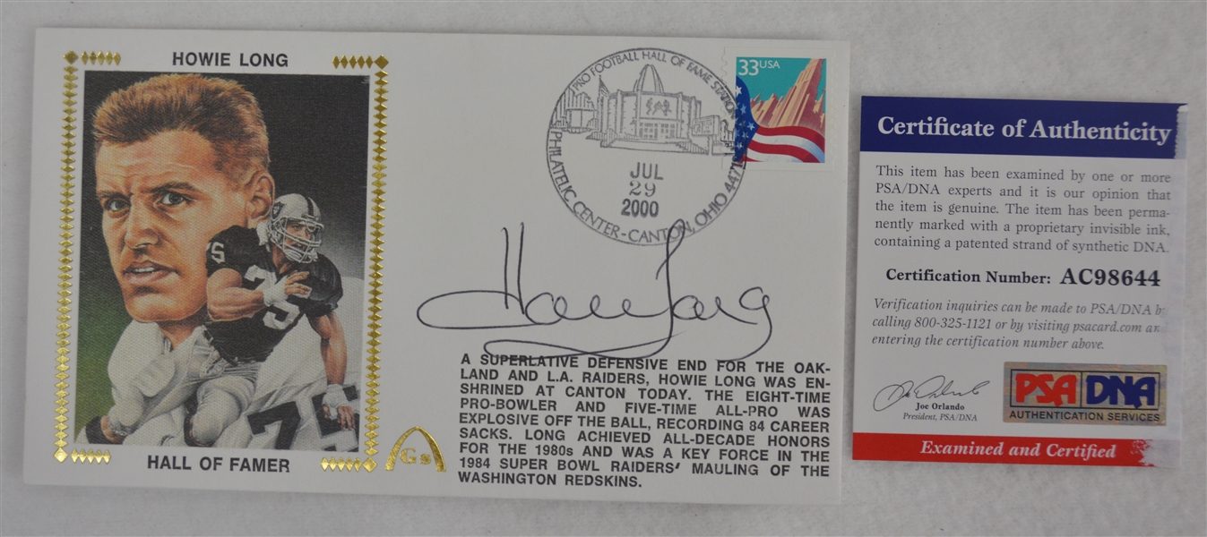 Howie Long Autographed First Day Cover PSA/DNA