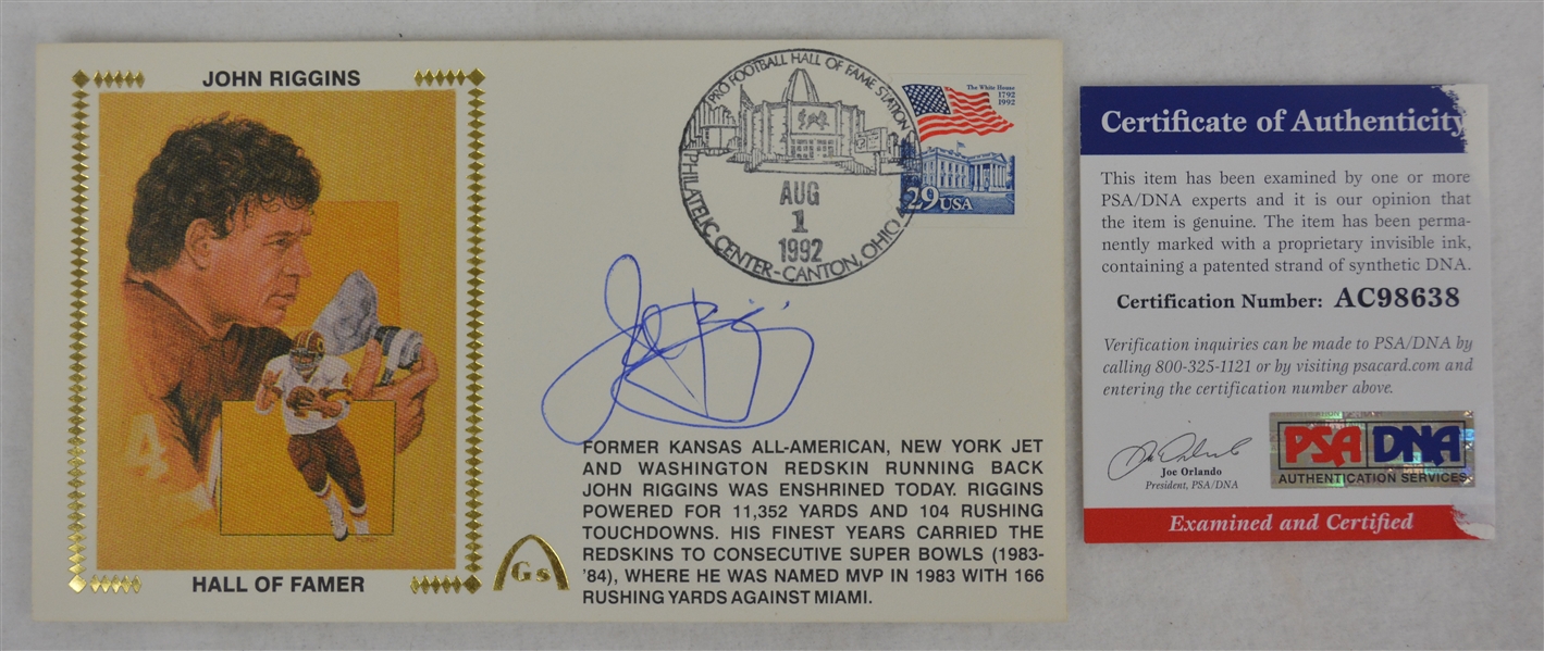 John Riggins Autographed First Day Cover PSA/DNA