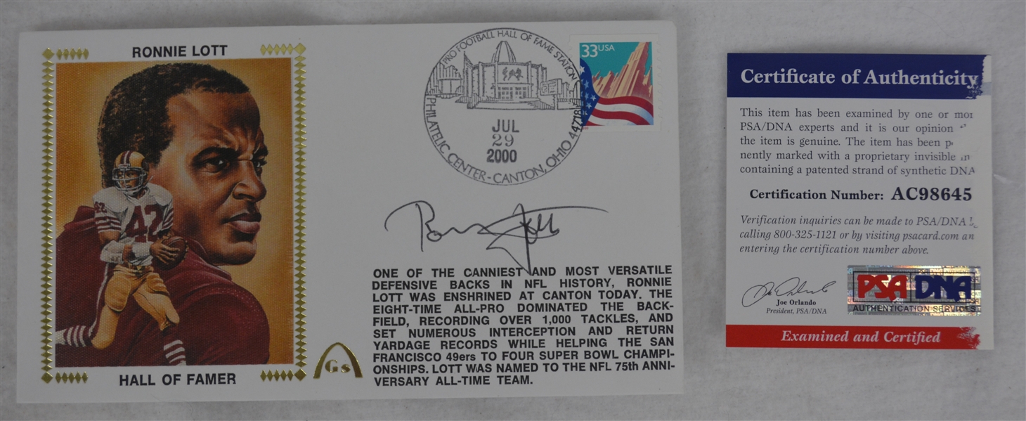 Ronnie Lott Autographed First Day Cover PSA/DNA