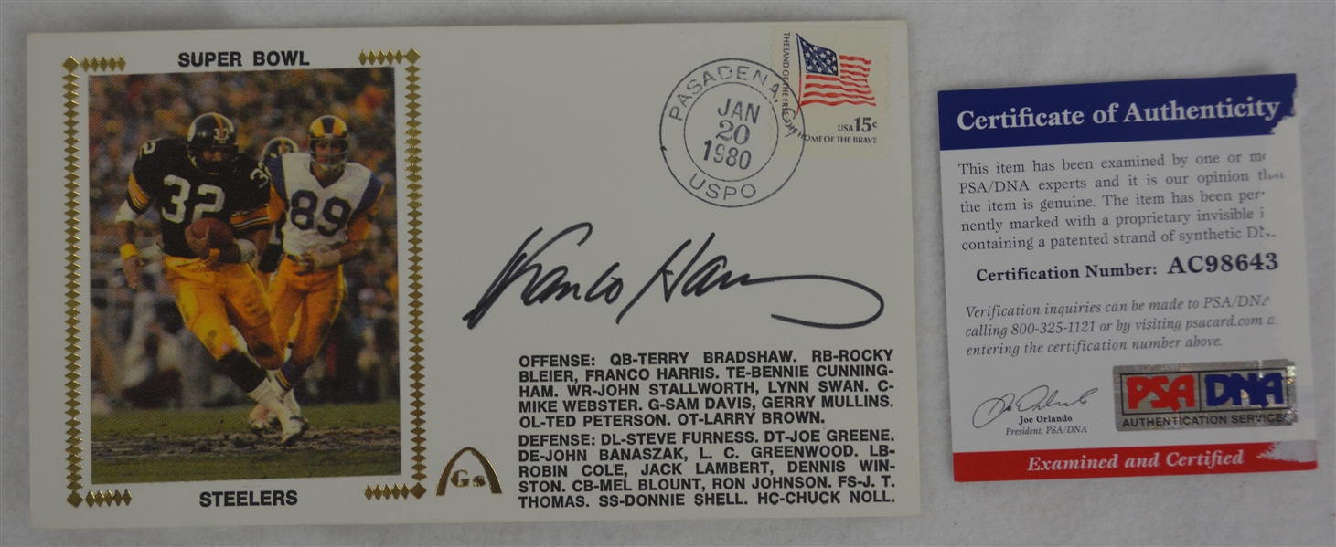 Franco Harris Autographed First Day Cover PSA/DNA