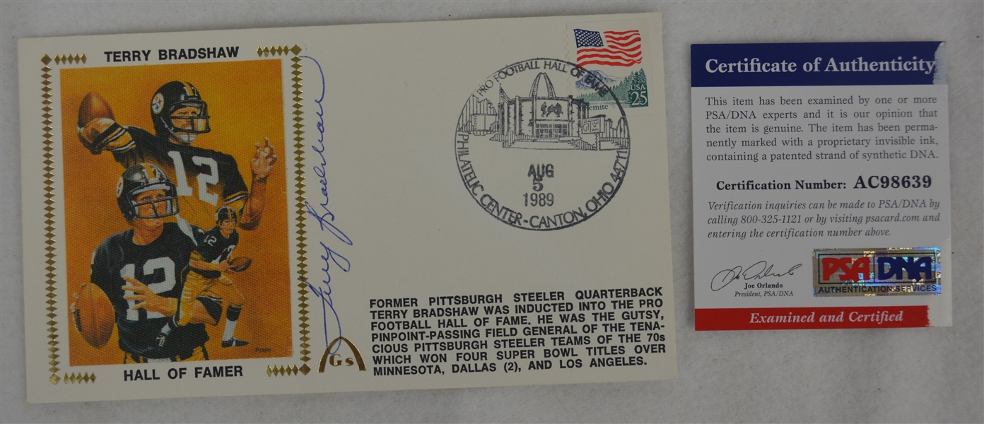 Terry Bradshaw Autographed First Day Cover PSA/DNA
