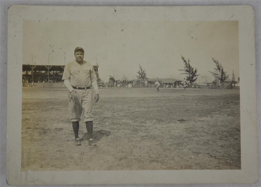 Babe Ruth New York Yankees 1926 Vintage Original Type I Photograph Fielding 