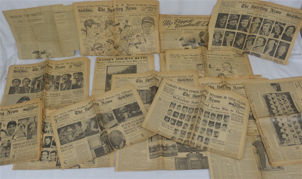 Vintage Sporting News Newspaper Collection