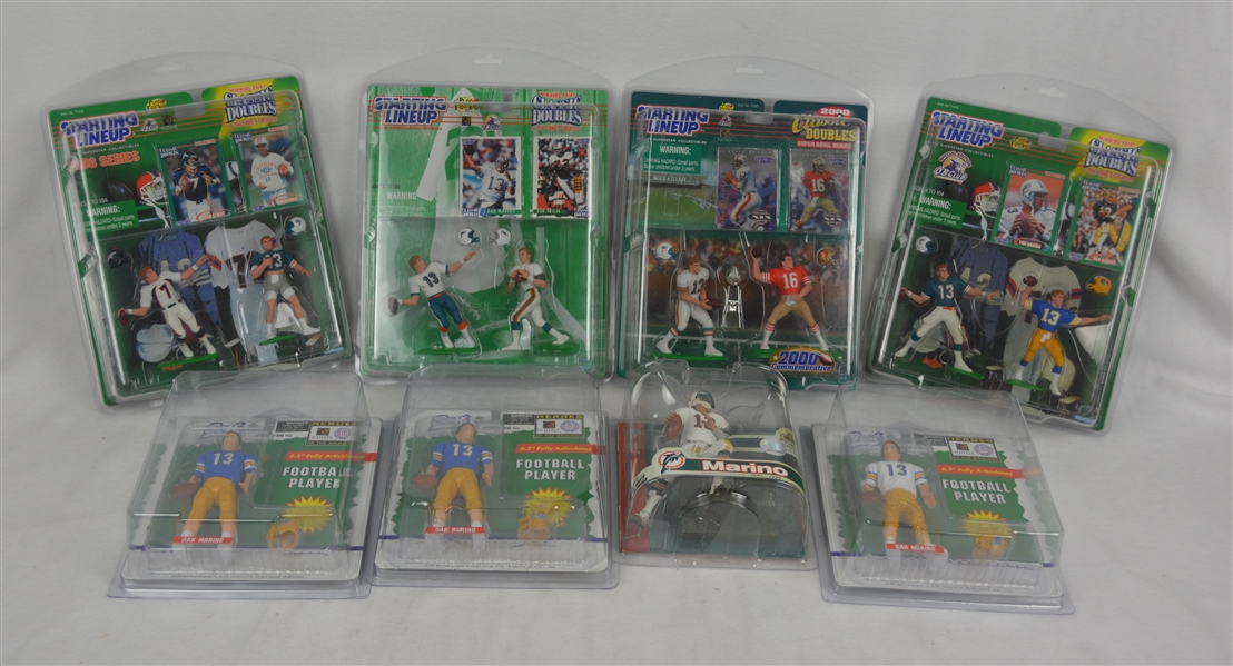 Dan Marino Collection of 8 Mint Starting Line-Ups w/Cases 