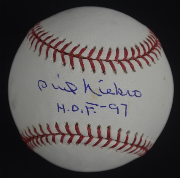 Phil Niekro Autographed & Inscribed HOF Baseball