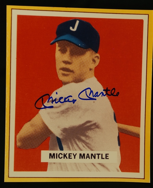Mickey Mantle Autographed Joplin Missouri Minor League Photo