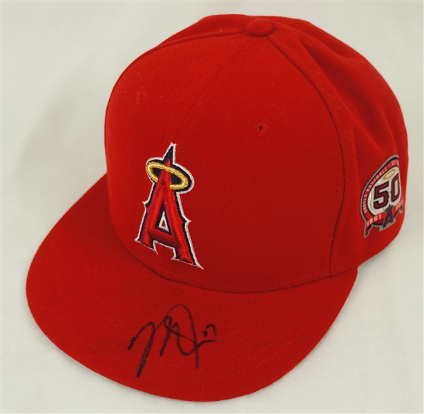 Mike Trout Autographed Los Angeles Angels 50th Anniversary 2011 Rookie Hat